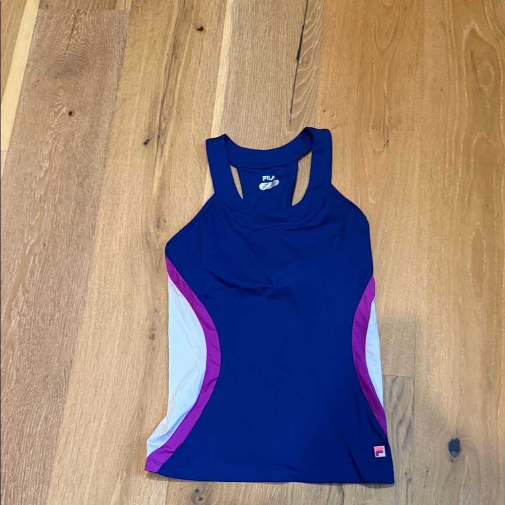 Fila Navy and Magenta Racerback Tank